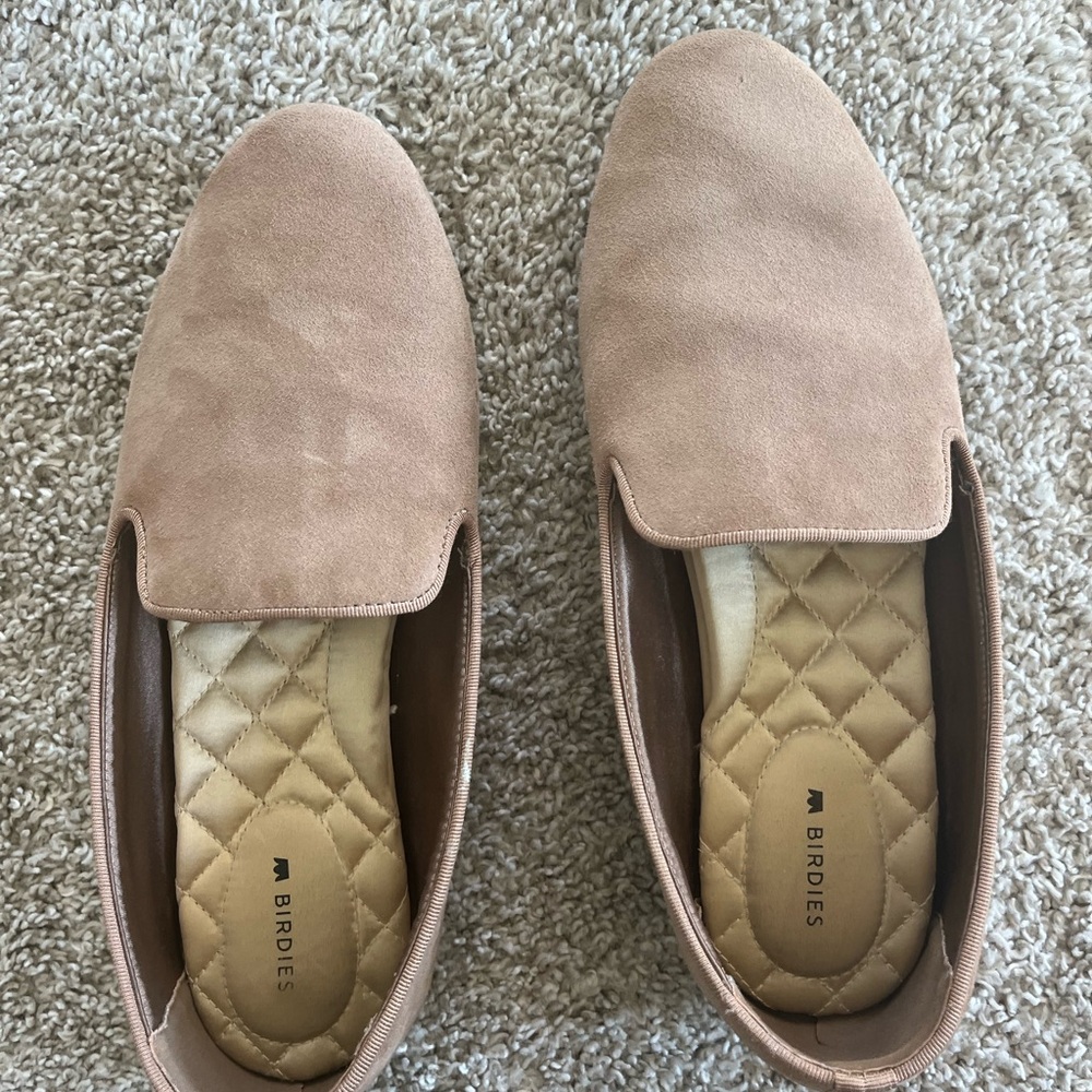 The Starling | Beige Suede Flats